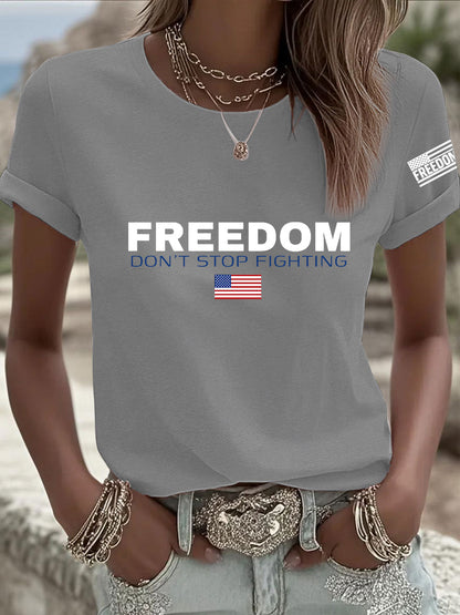 Women's Freedom Don't s Top Fighting R.I.P Charlie Kirk Tee