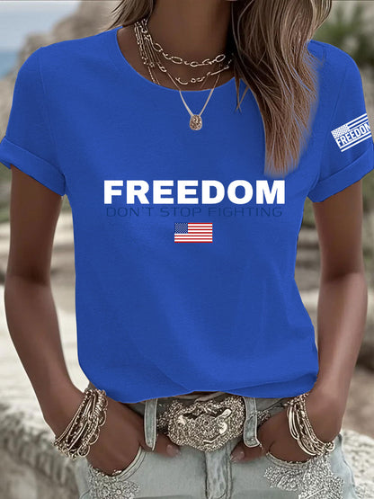Women's Freedom Don't s Top Fighting R.I.P Charlie Kirk Tee