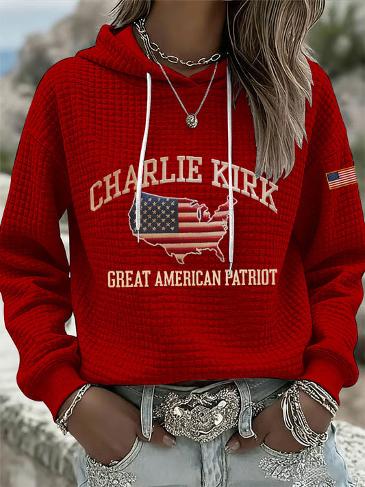 Women's Patriotic Waffle Hoodie