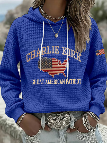 Women's Patriotic Waffle Hoodie