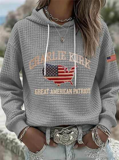 Women's Patriotic Waffle Hoodie