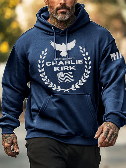 Men's patriotic print hoodie