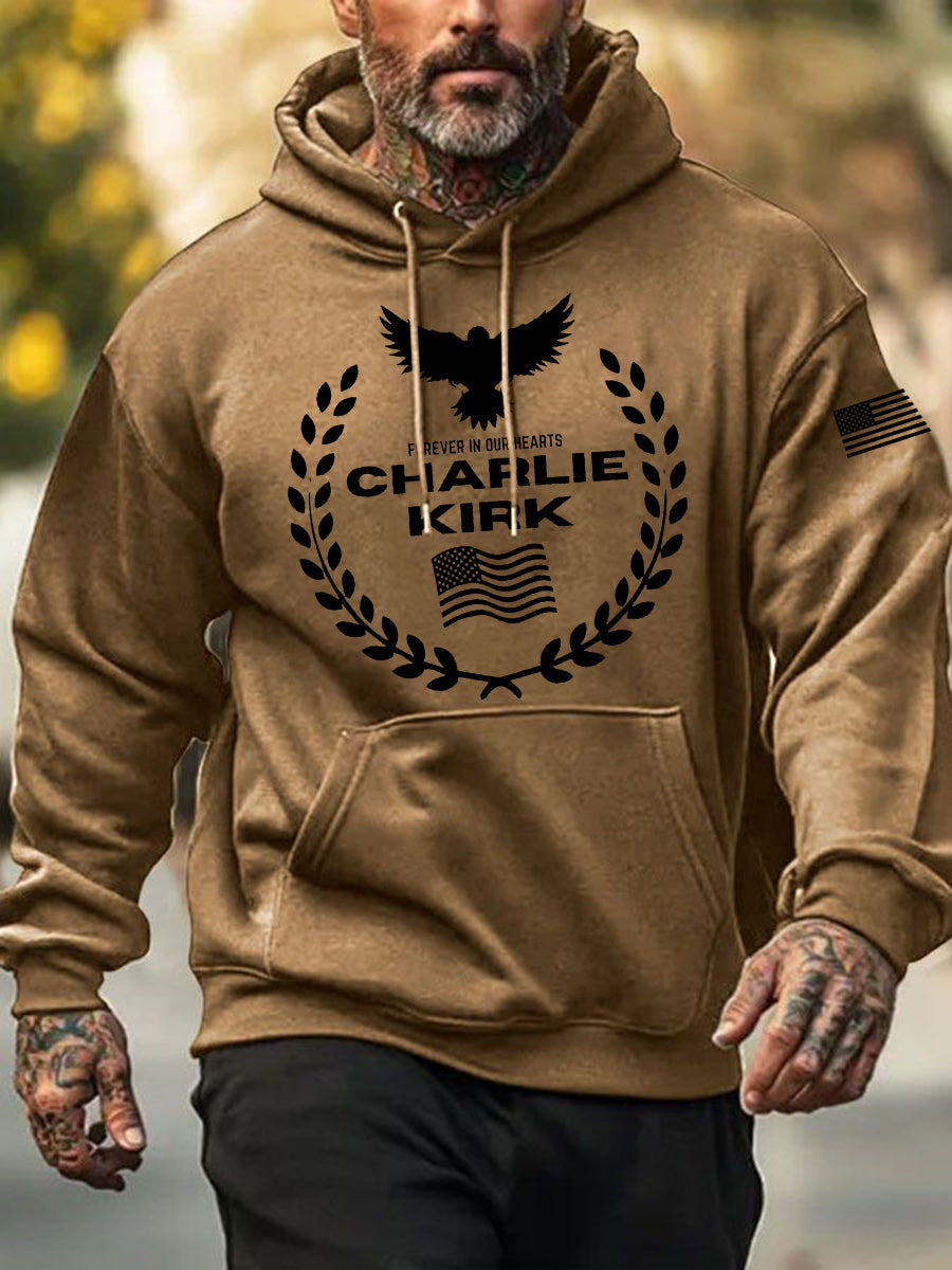 Men's patriotic print hoodie