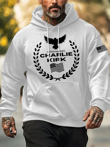 Men's patriotic print hoodie