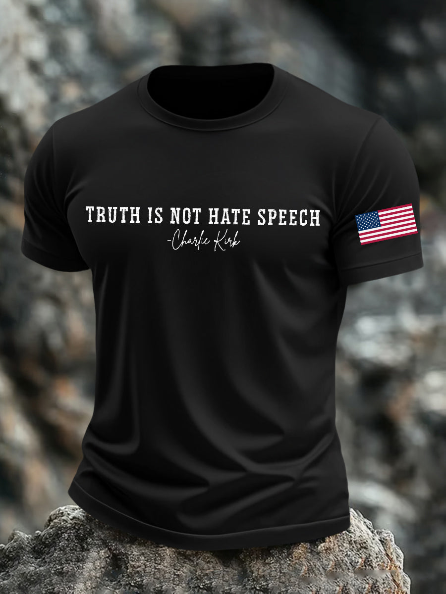 Men's Truth Is Not Hate Speech Printed T-shirt