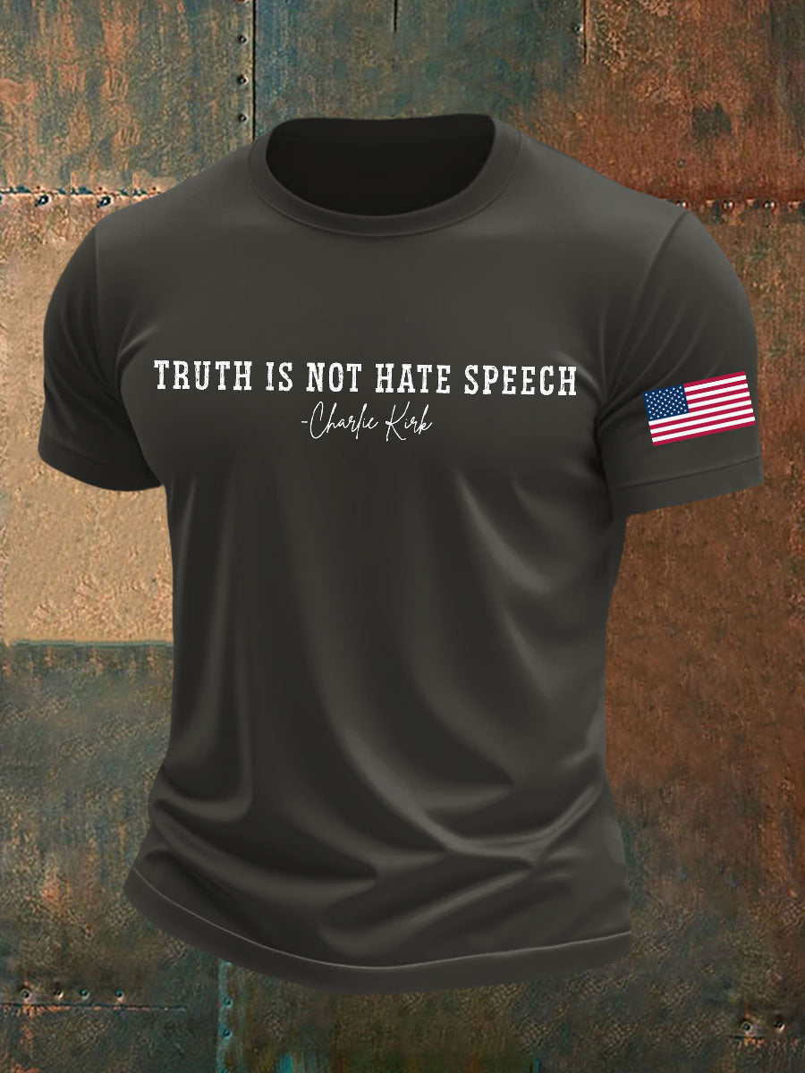 Men's Truth Is Not Hate Speech Printed T-shirt