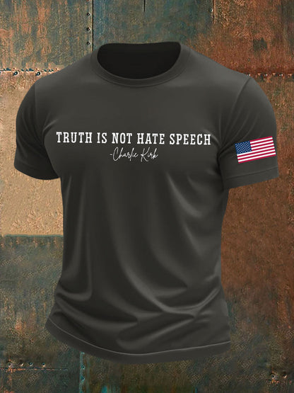 Men's Truth Is Not Hate Speech Printed T-shirt