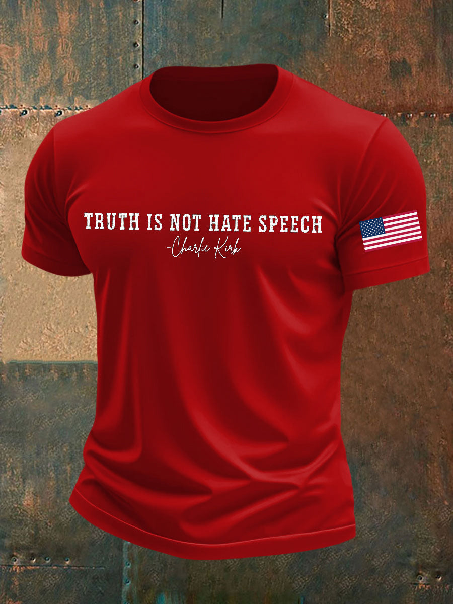 Men's Truth Is Not Hate Speech Printed T-shirt