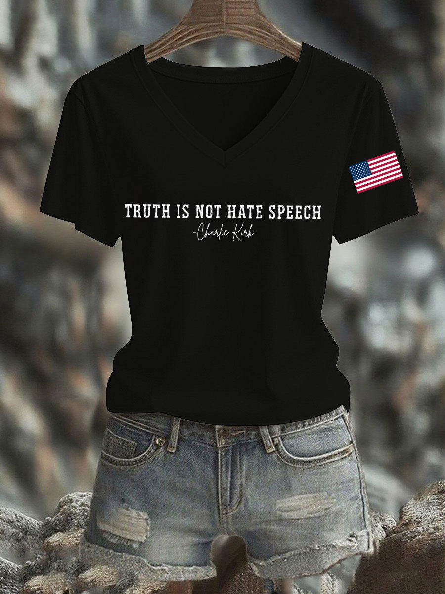 Women's Truth Is Not Hate Speech Printed T-shirt