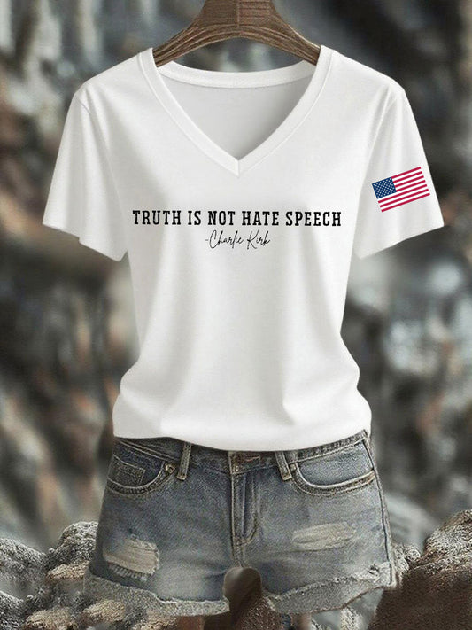 Women's Truth Is Not Hate Speech Printed T-shirt