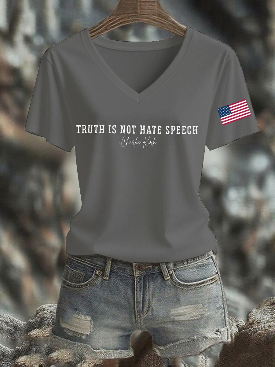 Women's Truth Is Not Hate Speech Printed T-shirt
