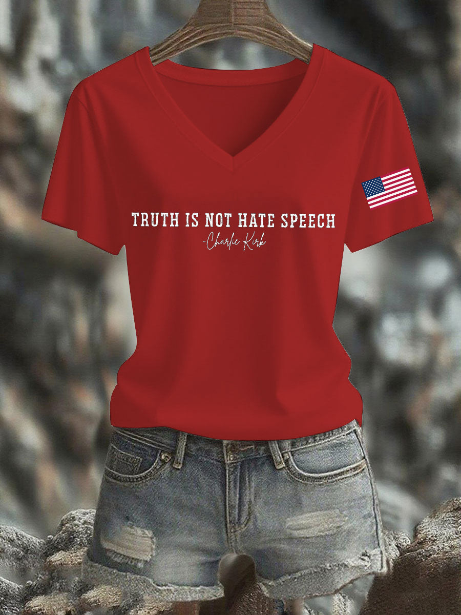 Women's Truth Is Not Hate Speech Printed T-shirt