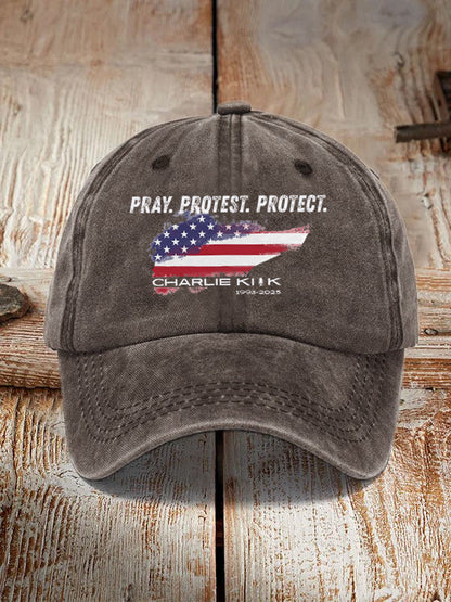 Pray Protest Protect Charlie Kirk Hat