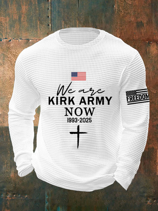 Men's We Are Kirk Army Now! R.I.P Charlie Kirk Waffle Top