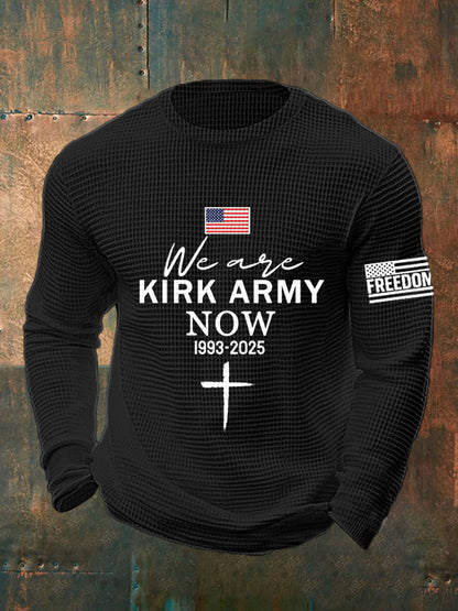 Men's We Are Kirk Army Now! R.I.P Charlie Kirk Waffle Top