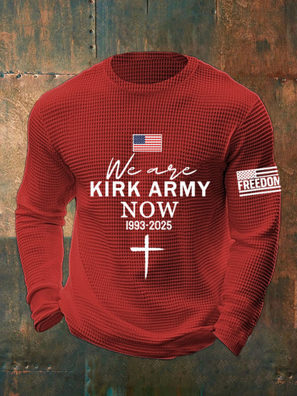 Men's We Are Kirk Army Now! R.I.P Charlie Kirk Waffle Top