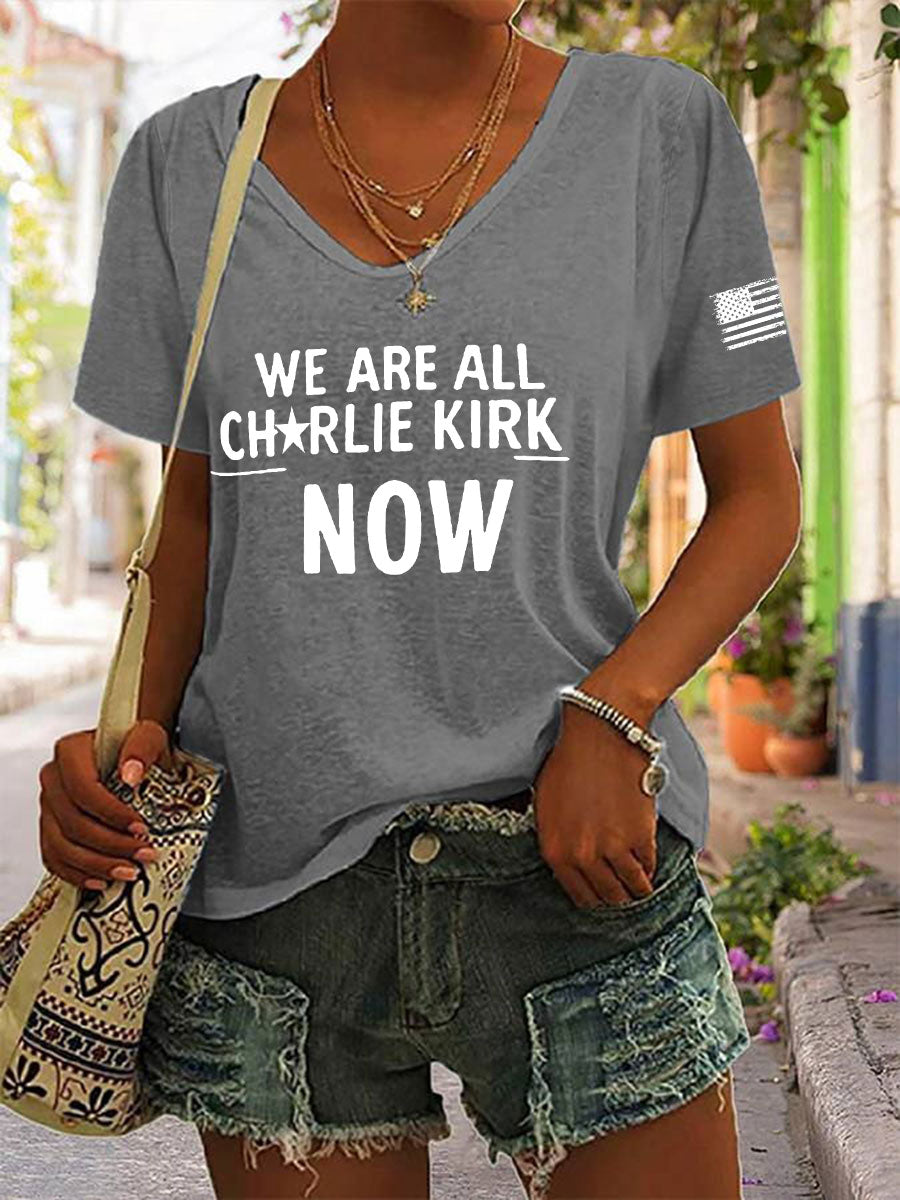 Women's Voice of Freedom Printed Casual T-shirt