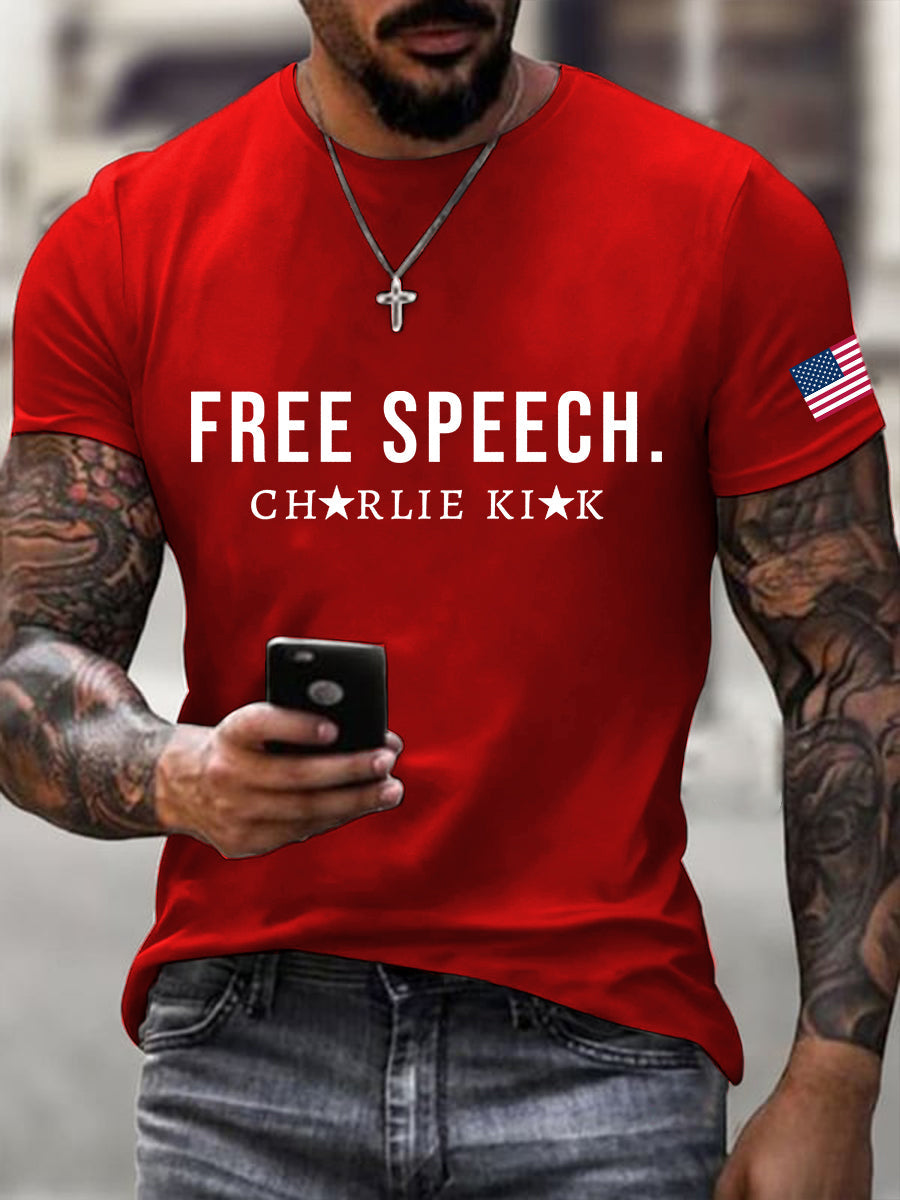 Men's Free Speech Print T-shirt