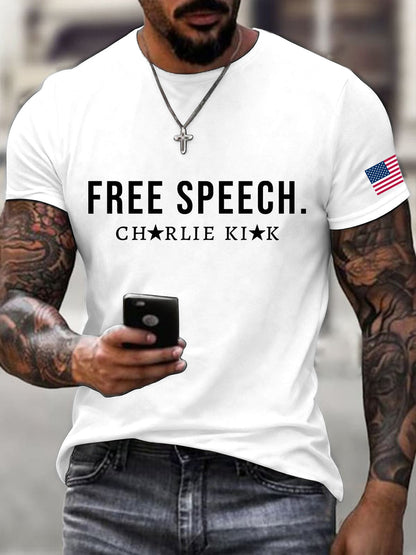 Men's Free Speech Print T-shirt