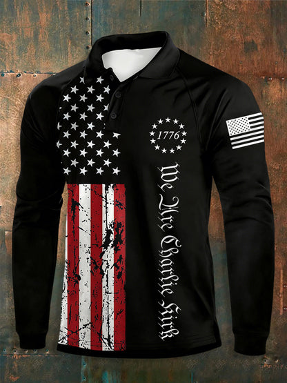 Men's We Are Charlie Print Long Sleeves Shirt