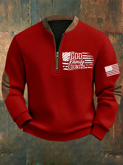 Men's God Family Country Printed Sweatshirt