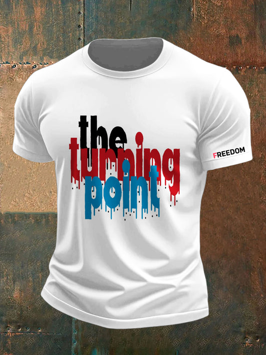 Men's Charlie Kirk Freedom Printed Vintage Fashion Loose Short Sleeve T-Shirt