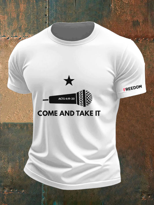 Men's Charlie Kirk Freedom Printed Vintage Fashion Loose Short Sleeve T-Shirt
