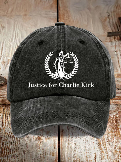 Unisex Charlie Kirk Commemorative Printed Hat