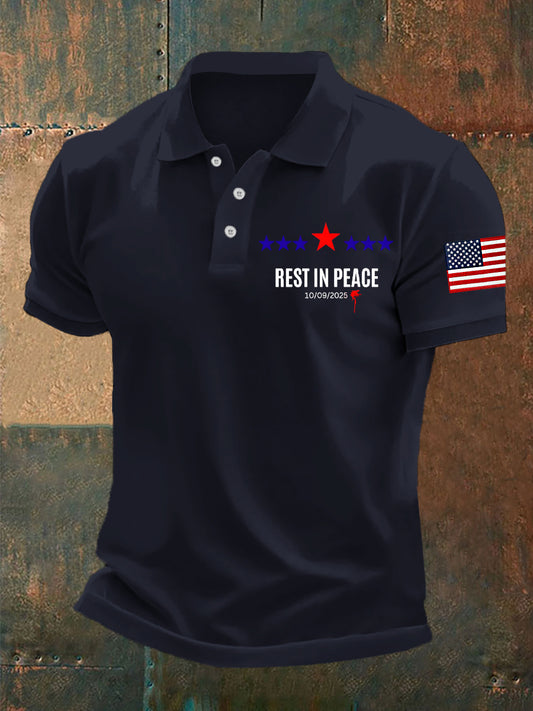 Men's Vintage Charlie Kirk American Flag Print Sweatshirt