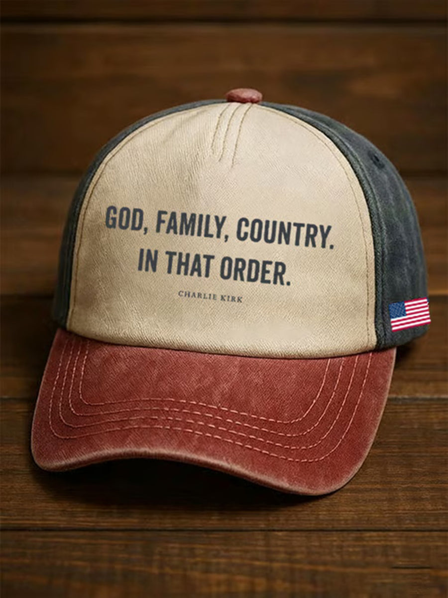 God Family Country In That Order Hat