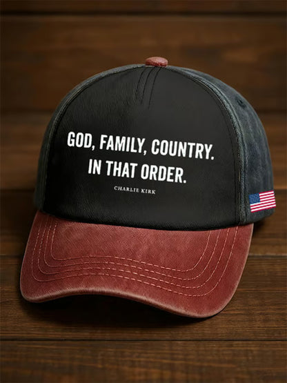 God Family Country In That Order Hat