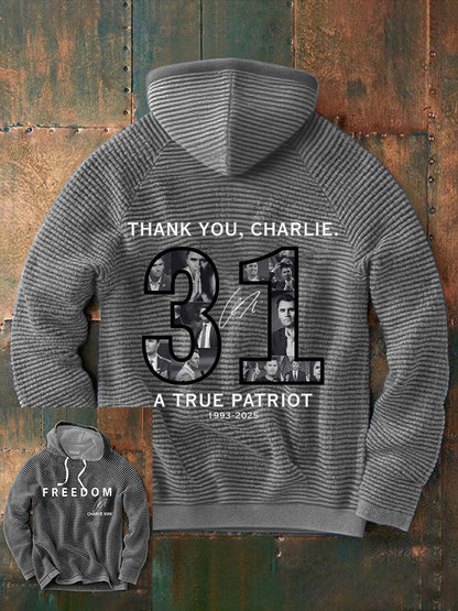 Men's Thank You Charlie 31 True Patriot Printed Hoodie