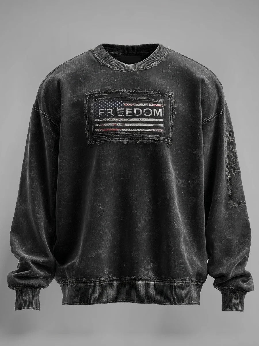 Men's Freedom Printed Casual Sweatshirt