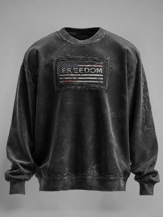 Men's Freedom Printed Casual Sweatshirt