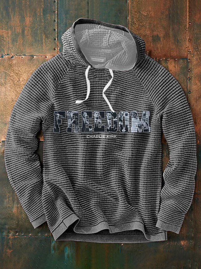 Men's Freedom True Patriot Printed Hoodie