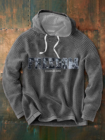 Men's Freedom True Patriot Printed Hoodie