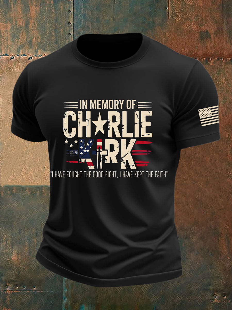 Men's In Memory of Charlie Kirk Printed T-shirt