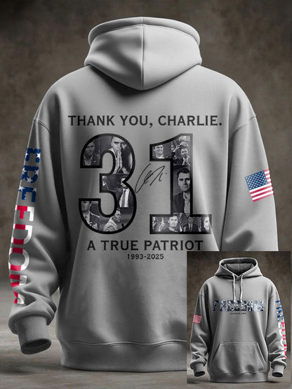 Men's Freedom USA Flag Printed Hoodie