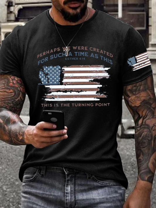 Men's Turning Point imitation cotton short-sleeved T-shirt