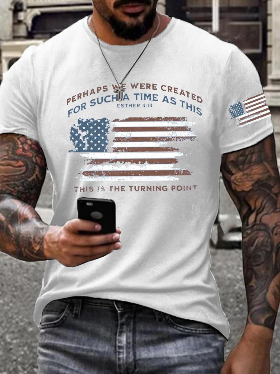 Men's Turning Point imitation cotton short-sleeved T-shirt