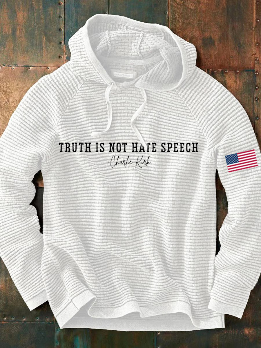 Men's Truth Is Not Hate Speech Printed Hoodie