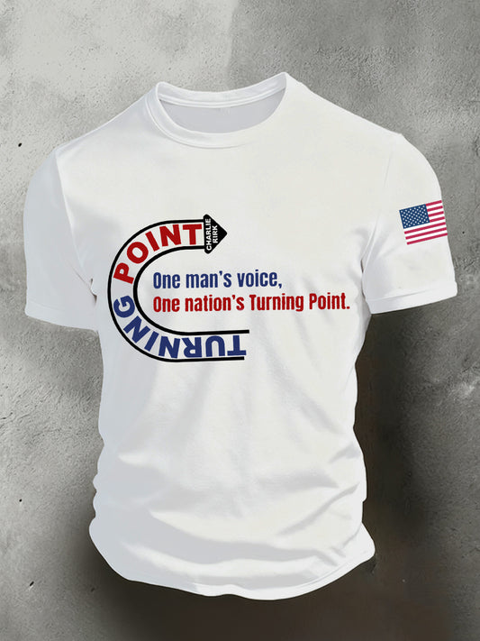 Men's One Men's Voice One Nation's Turning Point Short-sleeved T-shirt