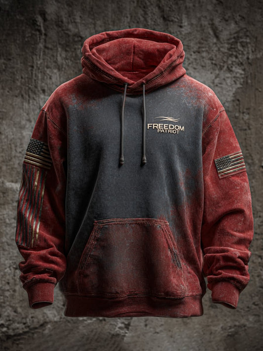 Men's Freedom Printed Casual Hoodie