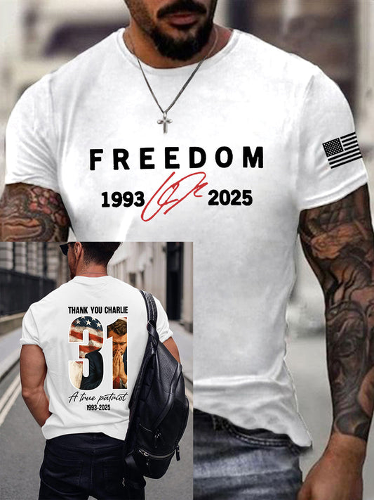 Men's Freedom Is Not Free R.I.P Charlie Kirk Short Sleeve T-shirt