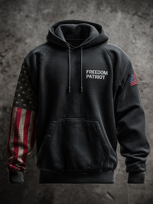Men's Freedom Printed Casual Hoodie