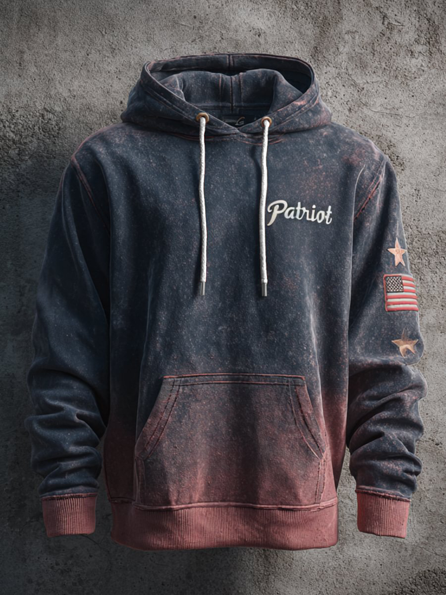 Men's Freedom Printed Casual Hoodie