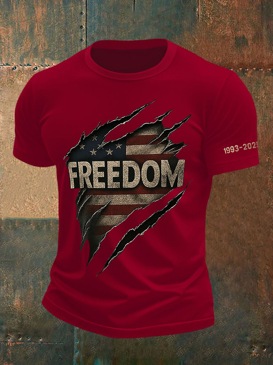 Men's Freedom Is Not Free R.I.P Charlie Kirk Short Sleeve T-shirt