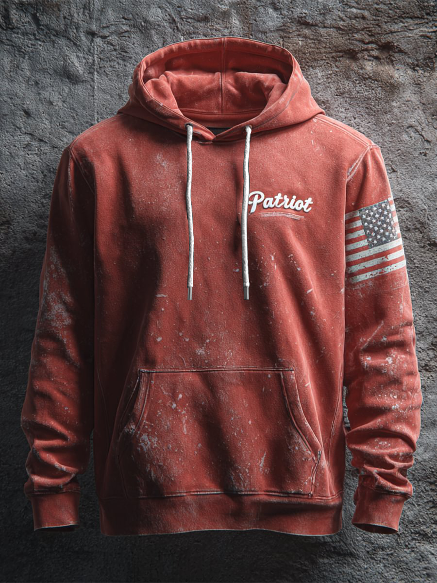 Men's Freedom Printed Casual Hoodie