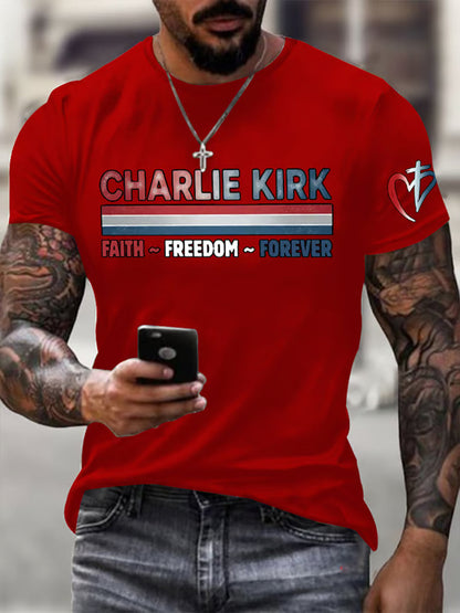 Men's Freedom Is Not Free R.I.P Charlie Kirk Short Sleeve T-shirt