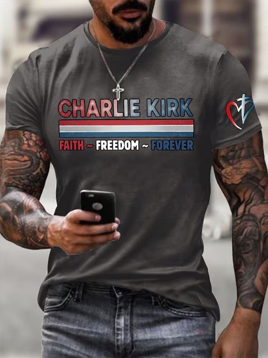 Men's Freedom Is Not Free R.I.P Charlie Kirk Short Sleeve T-shirt